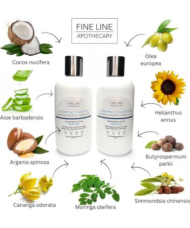 99% Natural MOISTURIZING SHAMPOO - ALOE VERA MORINGA ARGAN & YLANG YLANG - 250 ml by Fine Line Apothecary - Sulfate Free Paraben Free. Concentrated. pH Balanced Gentle Suitable for Sensitive Skin. - Buy Online on GoSupps.com