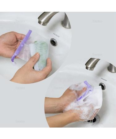 AUEAR 20 Pack Exfoliating Mesh Soap Pouch Saver Bag - Double Layer Bubble Foam Net Drawstring Holder Bags - Assorted Colors, 20 Piece Set - Buy Online on GoSupps.com