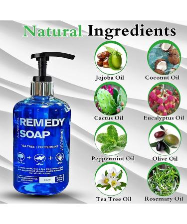 Tea Tree Oil Shower Gel Soap 16 oz. - 100% Natural for Body Odor, Jock Itch, Ringworm, Yeast Infection, Acne - Men & Women - Buy Online on GoSupps.com