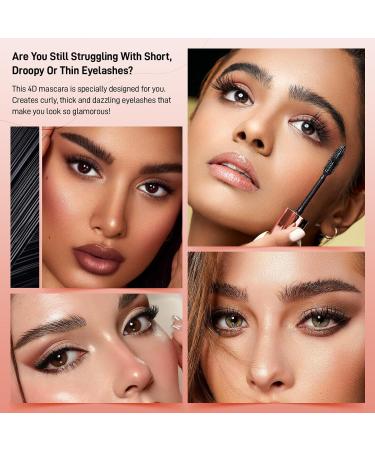 Allbesta 4D Silk Fiber Mascara | Extra Long Lash Extension & Volume | Waterproof Eye Makeup (#01) - Buy Online on GoSupps.com
