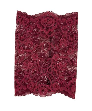 Picc Line Lace Sleeve Cover for Chemo Diabetes Freestyle Libre (RED WINE 7.25" LONG)