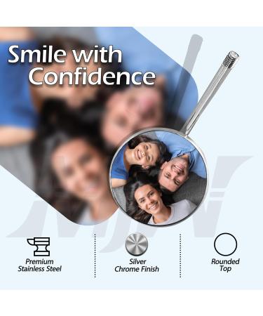 Professional Dental Mirror Attachments - 12 Pack 2.4 cm Stainless Steel Grip Mirrors for Tooth Cleaning & Mouth Hygiene Inspection - Buy Online on GoSupps.com