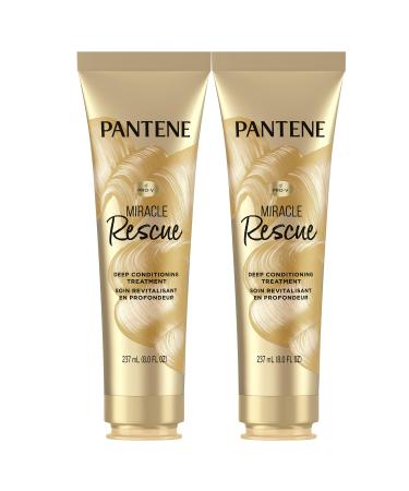 Pantene Hair Mask, Miracle Rescue Deep Conditioning Treatment, Hydrate Dry Hair, Pack of 2, 8 Oz Each - Buy Online on GoSupps.com