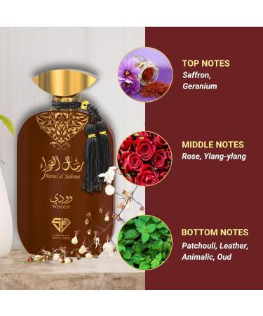 Rimal Al Sahraa Woody - Exquisite Parfum for Men | Spicy Floral Leathery Scent | Alcohol Free Arab Perfumes 3.4 Fl. Oz. - Buy Online on GoSupps.com