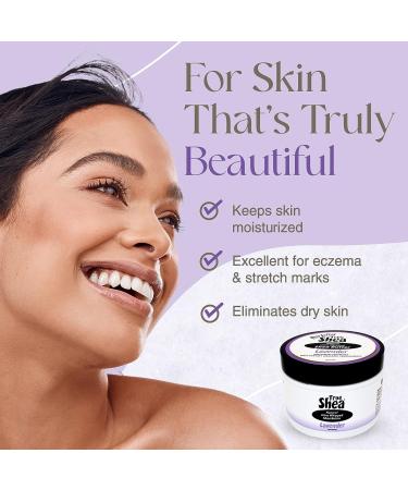 True Shea Lavender Whipped Butter 8 oz - Natural Skincare Must-Have with Raw Shea, Sunflower Oil, Coconut Oil - No Parabens - Buy Online on GoSupps.com