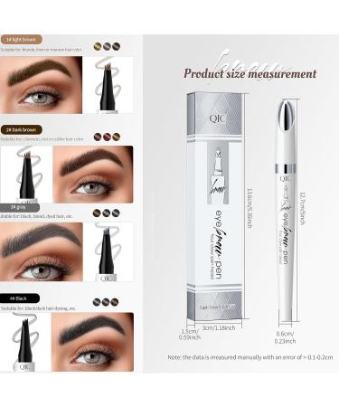 2024 Upgrade Microblading Eyebrow Pen - Waterproof Long-Lasting Eyebrow Pencil with 4-Prong Tip for Natural Looking Brows (Gray 3#) - Buy Internationally - Buy Online on GoSupps.com