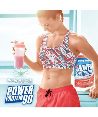 Body Attack POWER PROTEIN 90 Pistachio 1kg - Premium Multi-Component Protein Powder with BCAA Vitamins & L-Carnitine - Creamy Protein Shake | Made in Germany - Buy Online on GoSupps.com