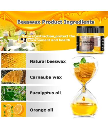 Cargen Beeswax Furniture Polish - 5 Beeswax Bars & 3 Sponges for Wood Protection & Maintenance | Ideal for Dining Tables Floors Doors & More - Buy Online on GoSupps.com