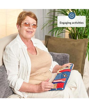 Fidget Wrist Cuff Sensory Toy for Dementia | Anxiety Sleeve for Seniors | Small Blue Fidget Toy for Elderly | Alzheimer s and Dementia Products - Buy Online on GoSupps.com