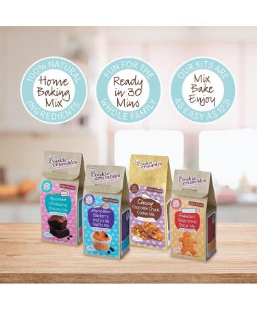 Cookie Crumbles Blueberry Muffin Mix | 225g | No Dairy | No Preservatives | Ready in 30 Minutes | 100% Natural Ingredients | Delicious Blueberry Goodness - Buy Online on GoSupps.com