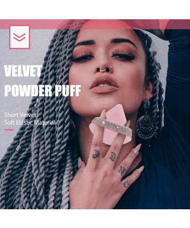 6 Pack Velour Triangle Makeup Puffs - Soft Cosmetic Foundation Sponge for Loose & Mineral Powder - Black & Pink Undereye Setting Tool - Buy Online on GoSupps.com