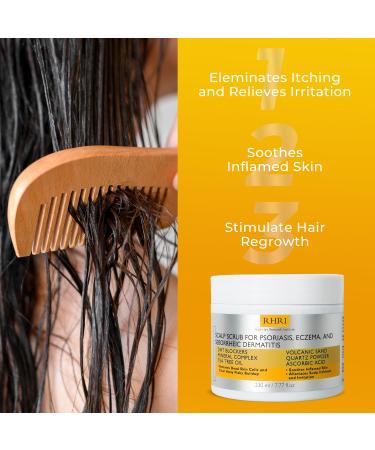 Anti Fungal Pre Shampoo Scalp Scrub for Psoriasis Eczema & Dermatitis | DHT Blockers & Tea Tree Oil | Soothes Scalp & Promotes Hair Growth Globally - Buy Online on GoSupps.com