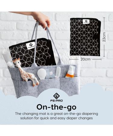 FS Pro Baby Portable Changing Mat - Foldable Waterproof Travel Pad (Black) - Buy Online on GoSupps.com