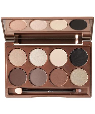 Sorme Cosmetics Accented Hues Warm Eyeshadow Palette (0.64oz) | 8 Metallic Shimmer & Matte Shades | Dual-Ended Brush | Blendable, Crease-proof - Buy Online on GoSupps.com