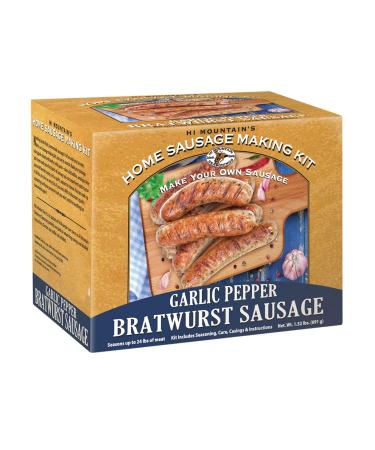 Hi Mountain Sausage Kits - Garlic Pepper Bratwurst
