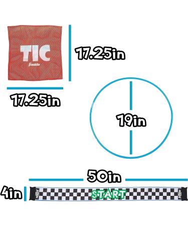 Franklin Field Day Tic Tac Toe Racing Game for Kids and Adults - Backyard Fun with 9 Hoops, 6 Flags, and Starting Line - Buy Online on GoSupps.com