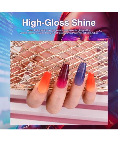 6-Piece AUBSS Colour Changing Gel Nail Polish Set - Thermal Mood Chameleon Soak Off UV Gel Nail Kit - Perfect Home DIY Gift for Women - Buy Online on GoSupps.com