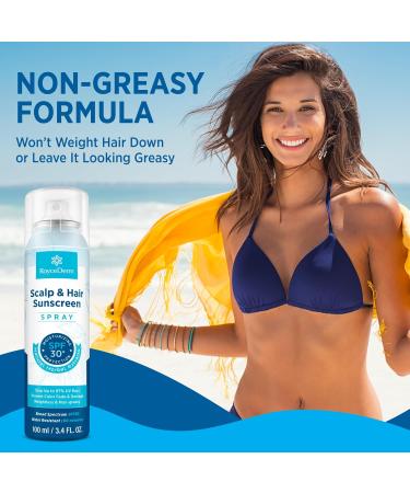 Roycederm Scalp Sun Spray: Protect Scalp and Hair Fading - Non-Greasy Formula with Vitamin E - Suitable for Face and Body Beach Essentials 100 mL - Buy Online on GoSupps.com