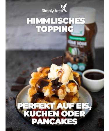 Simply Keto Dessert Sauce - Sugar-Free Chocolate Sauce 1g Net Carbs & 5 Kcal/100g | Low Carb & Aspartame-Free - 350ml - Buy Online on GoSupps.com