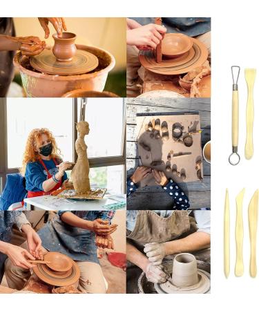 Honbay 5-Piece Wooden Mini Modeling Tools for Clay Sculpture - Cutting, Carving, Smoothing - Buy Online on GoSupps.com