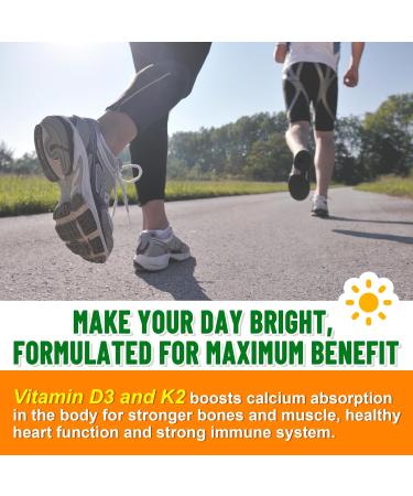 2 Pack Vitamin D3 10 000 IU + K2 MK7 200 mcg Infused with Virgin Coconut Oil 90 Softgels Double Strength Vitamin D & K Promotes Heart Bone & Teeth Health - Very Easy to Swallow - Buy Online on GoSupps.com