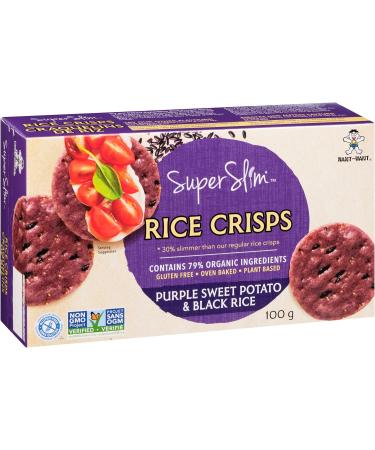 Superslim Rice Crisps - Purple Sweet Potato and Black Rice - Rice Crisps Gluten Free 100g - Buy Online on GoSupps.com