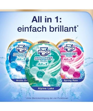 WC Frisch Brilliant Gel Alpine Lake - Powerful Toilet Cleaner & Fragrance | All-in-1 Formula for Extra Freshness & Brilliant Shine - 1 Piece - Buy Online on GoSupps.com