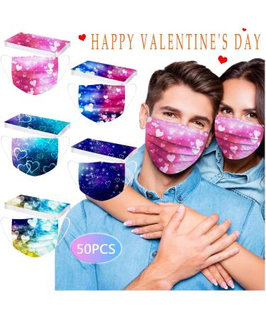 Winfer 50/100 Pack Disposable 3-Layer Colored Face Masks & Scarves for Adults - Breathable Motif Mouth & Nose Protection - Buy Online on GoSupps.com