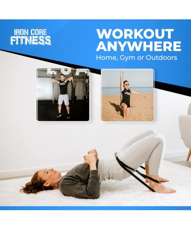 Iron Core Fitness Resistance Bands for Pull Up Assist - Strength Power Flexibility Training - Includes Ebooks and Workout Chart - #3 Black - Buy Online on GoSupps.com
