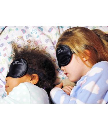 Black Silk Sleeping Eye Mask with Ear Plugs | Adjustable Strap | Block Light for Insomnia & Migraine Relief - Buy Online on GoSupps.com