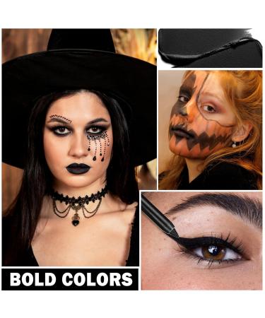 Matte Black Lipstick & Lip Liner Set - High Pigmented Liquid Lipstick for Halloween Christmas and Goth Makeup - Buy Online on GoSupps.com