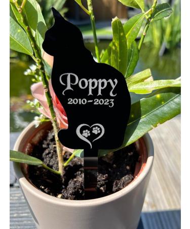 Personalised Cat Memorial Plaques Gift Pet Dog Rabbit Garden Sign Grave Marker Kitten - Buy Online on GoSupps.com