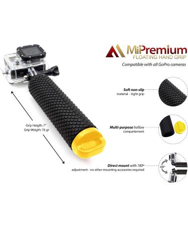 Waterproof Floating Hand Grip for GoPro Hero 11-1 Cameras - Yellow - Buy Online on GoSupps.com