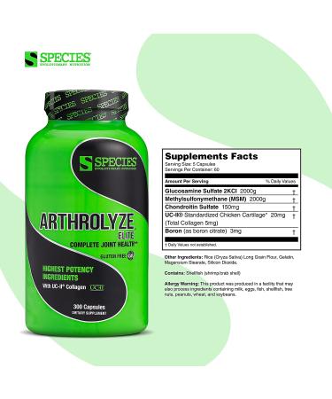 Species Nutrition Arthrolyze Elite - 300 Capsules for Joint Health & Mobility - Buy Online on GoSupps.com