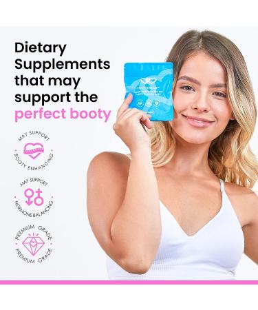 Gluteboost BootyDream Glute Supplement - Women's Nutritional Caplets for Skin Hydration - Natural Nourishment with Maca Root, Saw Palmetto, Rose Hips & Dong Quai - 30 Capsules - Buy Online on GoSupps.com