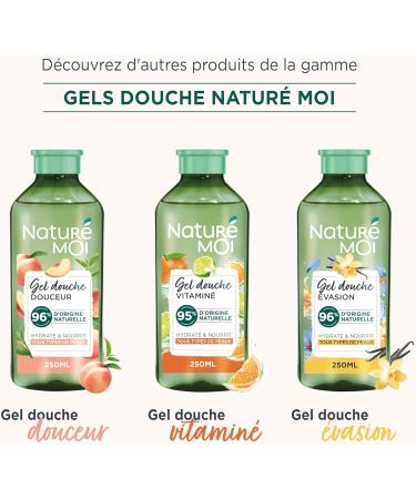  Natur moi Natur Moi - Vitamin Shower Gel - Moisturizes and Nourishes - All Skin Types - Organic Lemon and Orange - 95 Percent Natural Origin - Formula - 250 ml - Buy Online on GoSupps.com