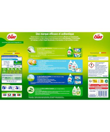 Le Chat L'Expert Bicarbonate Powdered Laundry Detergent 40 Washes (2.600kg) Bicarbonate Laundry Detergent Whites and Colours - Buy Online on GoSupps.com