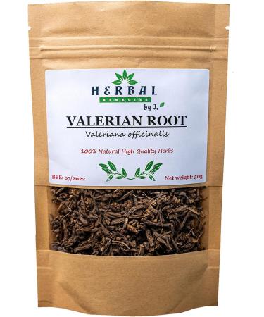 Valerian Tea 100g - Pure Loose Cut Root Dried Herb for Sleep Relief & Calm - Valeriana Officinalis - Herbal Remedy - Buy Online on GoSupps.com