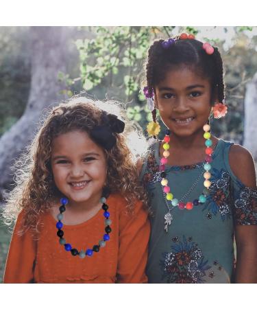 Sensory Kids Chew Necklace 2 Pack - Silicone Teething & Nursing Toy Set | BPA Free & Safe for Baby | Colorful Beads | Freezable & Dishwasher Safe - Buy Online on GoSupps.com