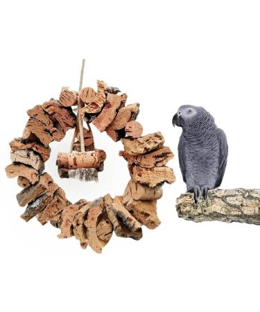 Large Cork Ring XL for Birds | Swing Play & Nibble | Perfect for Large Birds | Eco-Friendly Cork Bark - Buy Online on GoSupps.com