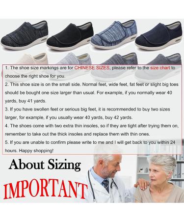 Men's Wide Diabetic Walking Shoes - Adjustable Closure, Breathable Lightweight Sneakers for Swollen Feet - Grey - Buy Online on GoSupps.com