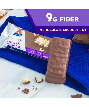 Atkins Endulge Chocolate Coconut Bars - Keto-Friendly Treats | Value Pack (10 Bars) - Buy Online on GoSupps.com