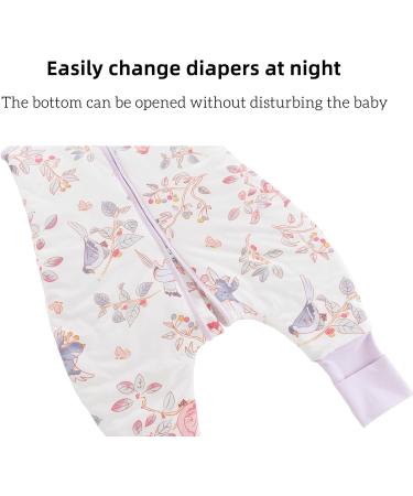 Chilsuessy Winter Baby Sleeping Bag with Feet 2.5 TOG | 100% Cotton Toddler Wearable Blanket | Spring Magpie 70cm/6-18 Months - Buy Online on GoSupps.com