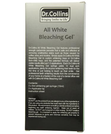 Dr. Collins All White 22% Carbamide Peroxide Whitening Gel - 0.17 Fl Oz (3 Pack) - Buy Online on GoSupps.com