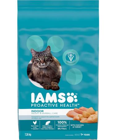 IAMS Proactive Health Dry Cat Food Adult - Indoor Weight & Hairball Care - Chicken & Turkey 7.26kg & Perfect Portions Wet Cat Food Adult Grain Free - Chicken and Tuna Pat Variety Pack 75g (24 Pack) 7.26 kg (Pack of 1) Dry Cat Food + PET_FOOD 350116 - Buy Online on GoSupps.com
