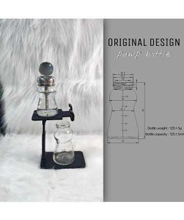 JS&Walk 60ml Clear Glass Pump Dispenser Bottles - Alcohol, Nail Polish Remover, Makeup Remover - Buy Online on GoSupps.com
