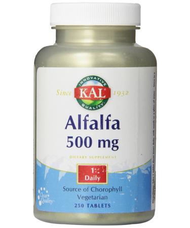 KAL Alfalfa 8 Grain Tablets, 500 mg, 250 Count