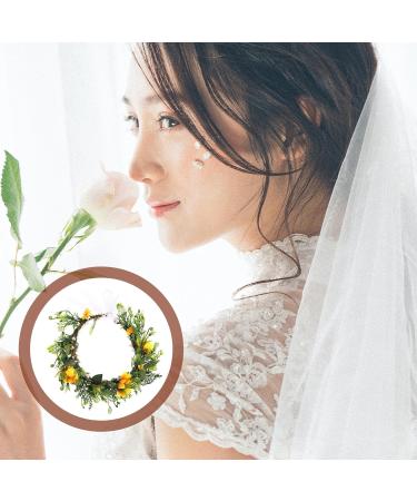 Lurrose Sunflower Wreath Sunflower Crown Floral Flower Crown Hair Accessories for Women Girls - Buy Online on GoSupps.com