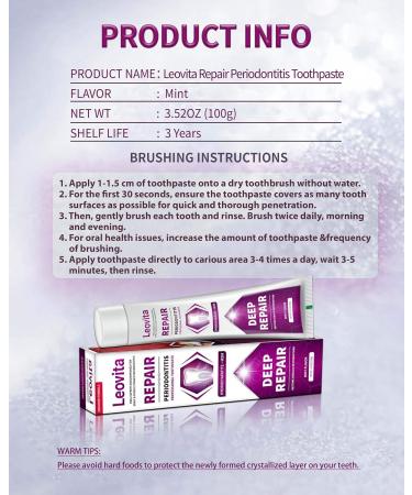 Gingivitis Treatment Toothpaste | Gum Disease & Plaque Remover | Hydroxyapatite for Receding Gums & Bad Breath - Fast International Shipping - Buy Online on GoSupps.com
