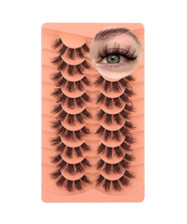 ALICE G 9 Pairs Pack Brown Wispy False Eyelashes - DIY Lash Clusters for Fluffy Volume | Mink Strip Lashes Look Like Eyelash Extensions - Fake Eye Lashes - Buy Online on GoSupps.com